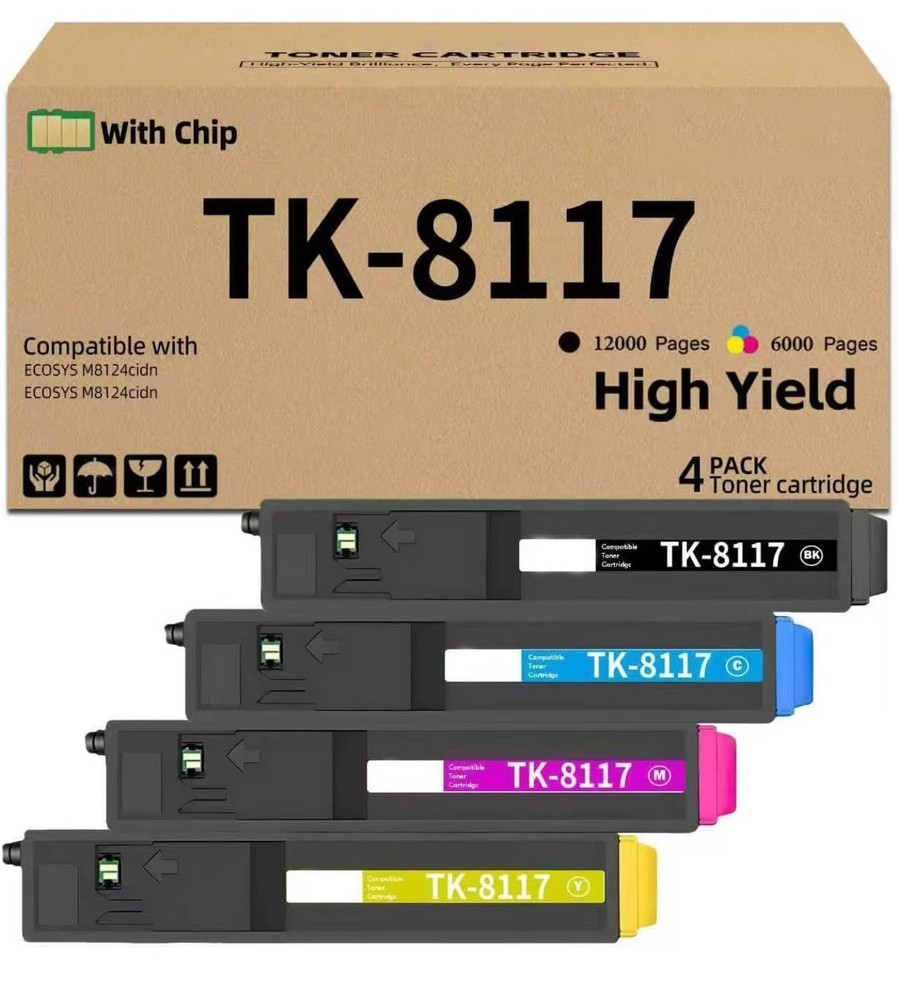 Toner Cartridge for Kyocera TK8117 TK-8117 TK-8117K TK-8117K TK-8117C TK-8117M