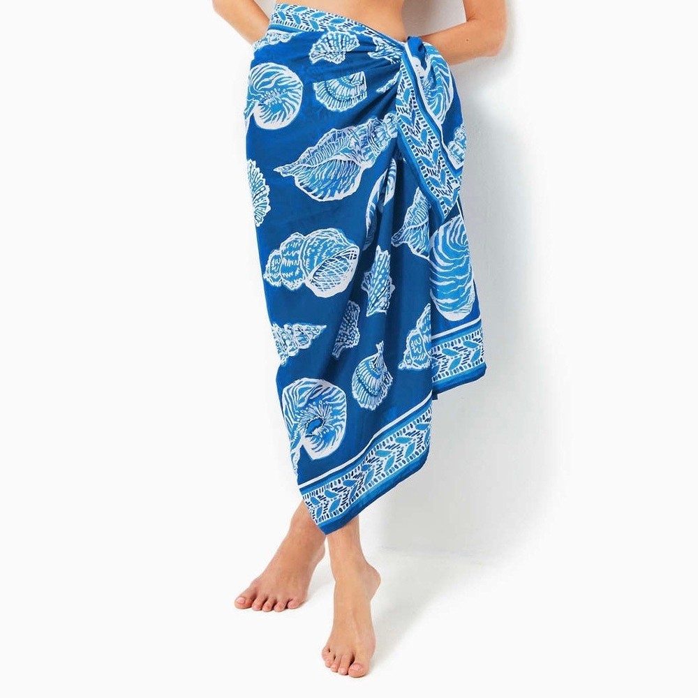 NWT Lilly Pulitzer Sharol Pareo Swim Cover Up in Barton Blue - One Size