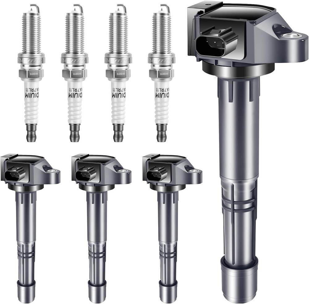4Pack Ignition Coil Pack UF712 and Iridium Spark Plugs Compatible with Honda for
