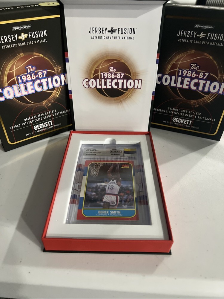 1986 Fleer Jersey Fusion-  Derek Smith- GU Patch - Authentic