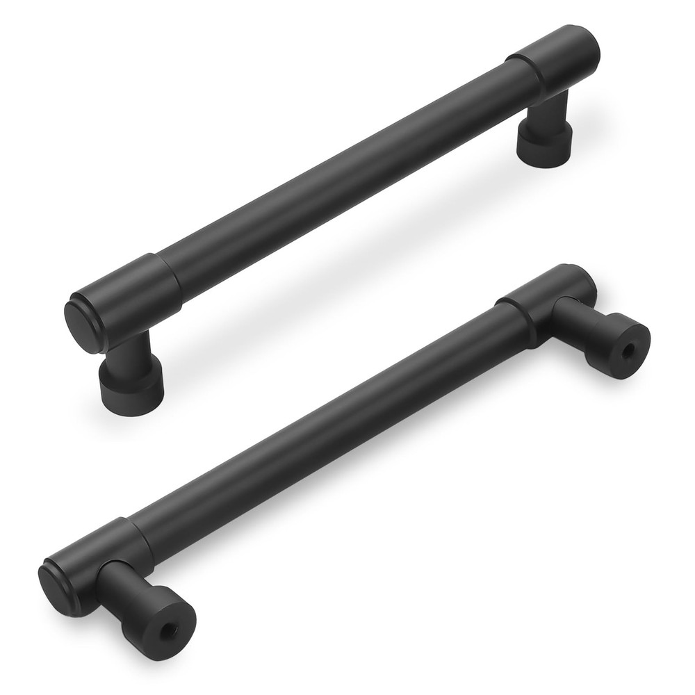 10 Pack 5 Inch Matte Black Kitchen Cabinet Handles 128mm Alloy Pulls