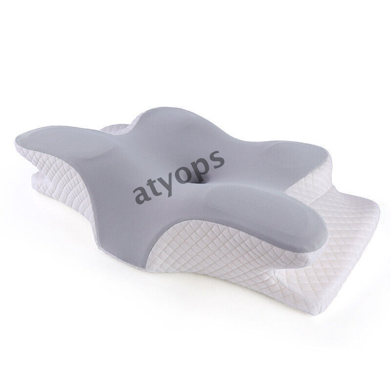 Ergonomic Memory Foam Neck Pillow for Pain Relief & Support  