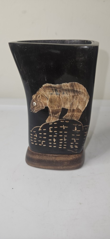 Hand Carved Buffalo Horn Decor