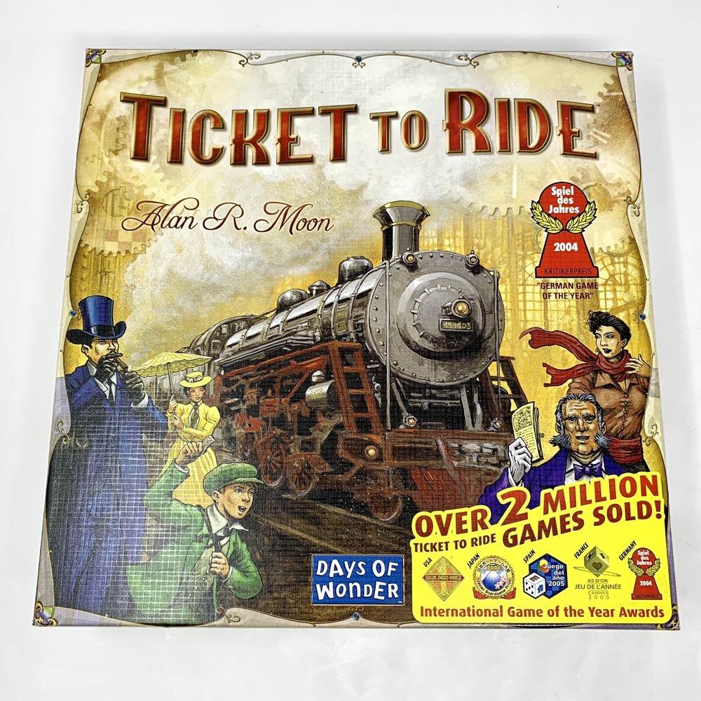 Ticket To Ride: Days Of Wonder Train Board Game - Alan R Moon - Complete