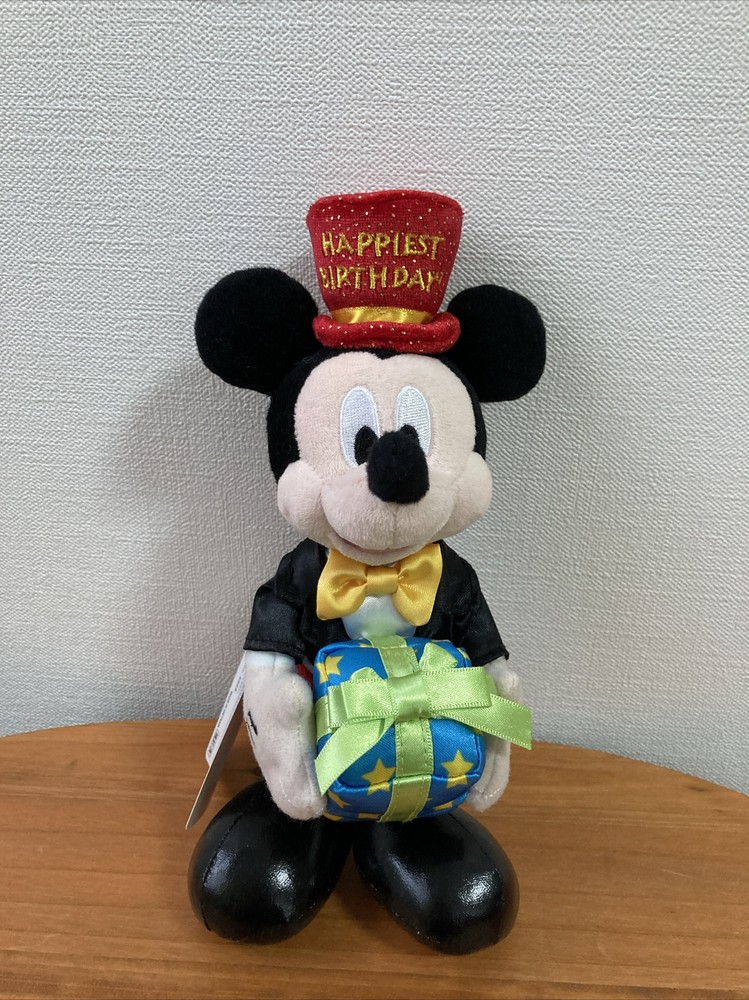 Tokyo Disney Resort Mickey Mouse Plush Toy Badge with Key chain-Happy Birth Day-