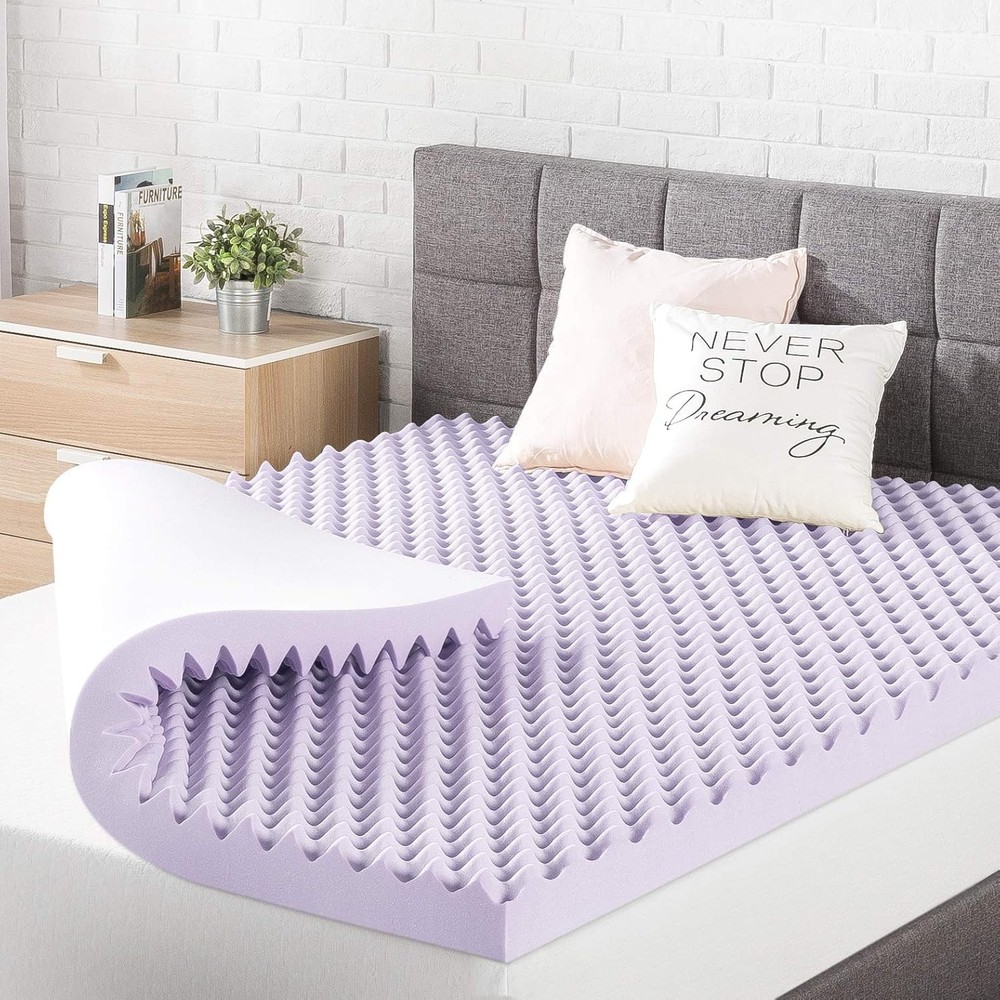 Best Price Mattress 3 Inch Egg Crate Memory Foam Full, Lavender