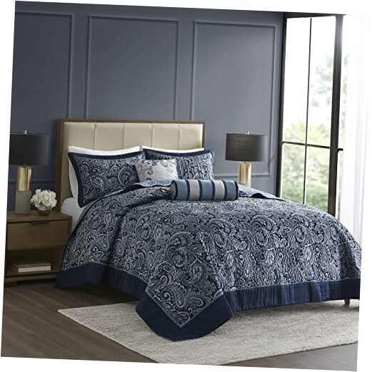 Aubrey Reversible Quilted Bedspread Set, Solid Reverse Summer Breathable,