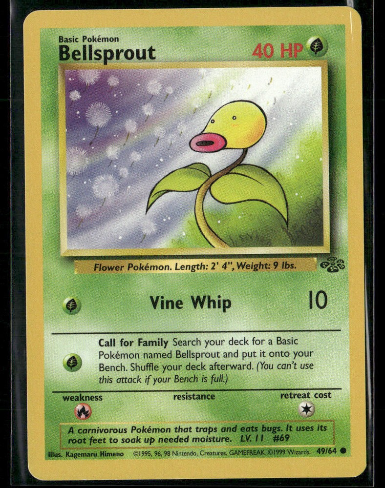 1999 Pokemon Bellsprout #49/64 Rare Vintage Card