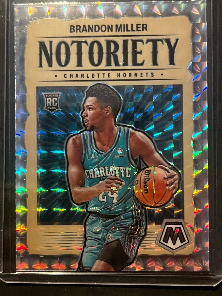 BRANDON MILLER 2023-24 Panini Mosaic ROOKIE NOTORIETY SILVER MOSAIC #10 Hornets