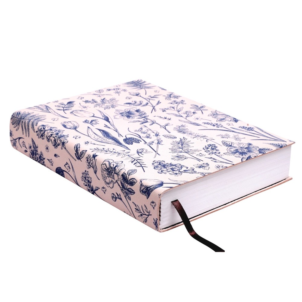 Italian Leather Journal Notebook Blue Floral Handmade Diary Travel Journal