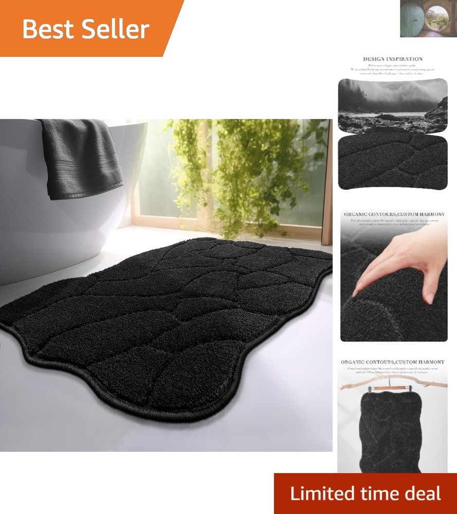 Elegant 32x20 Microfiber Bath Mat - Machine Washable High-Density Comfort  