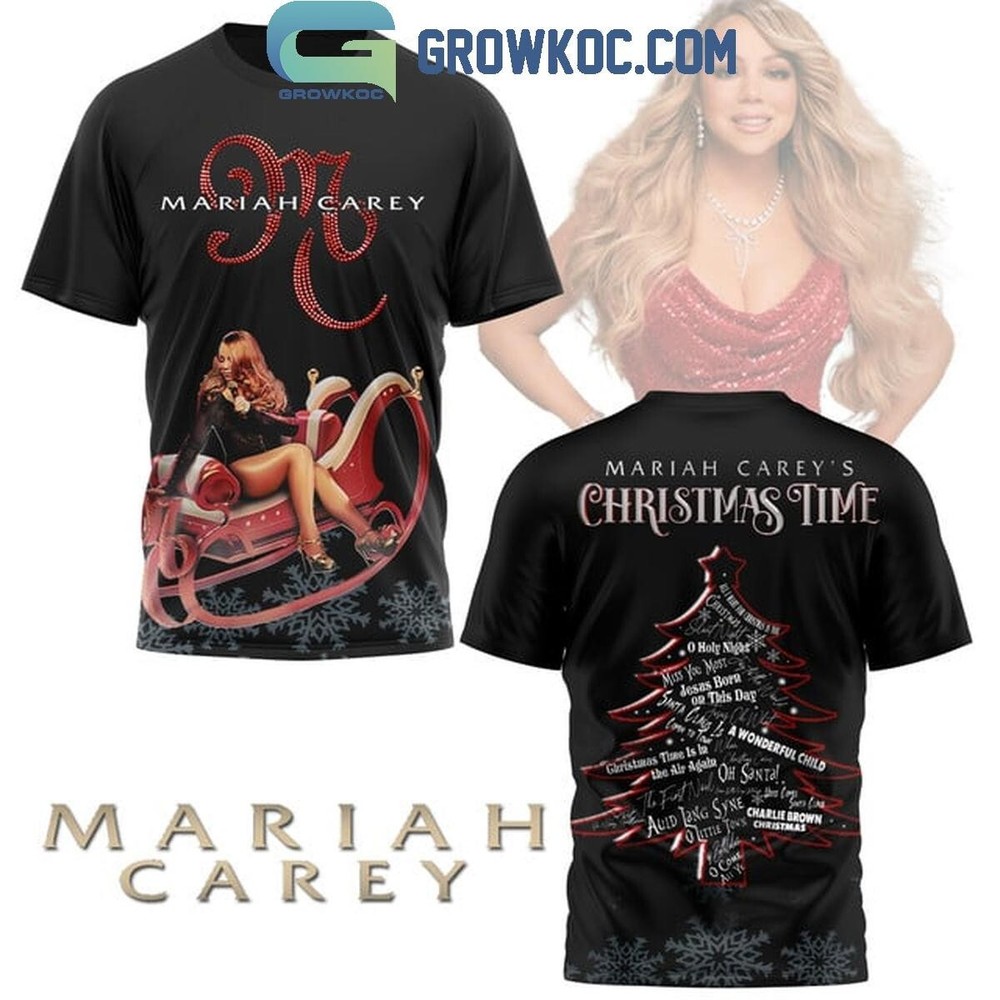 Mariah Carey’s Christmas Time 2024 Black Design  T-Shirt 3D