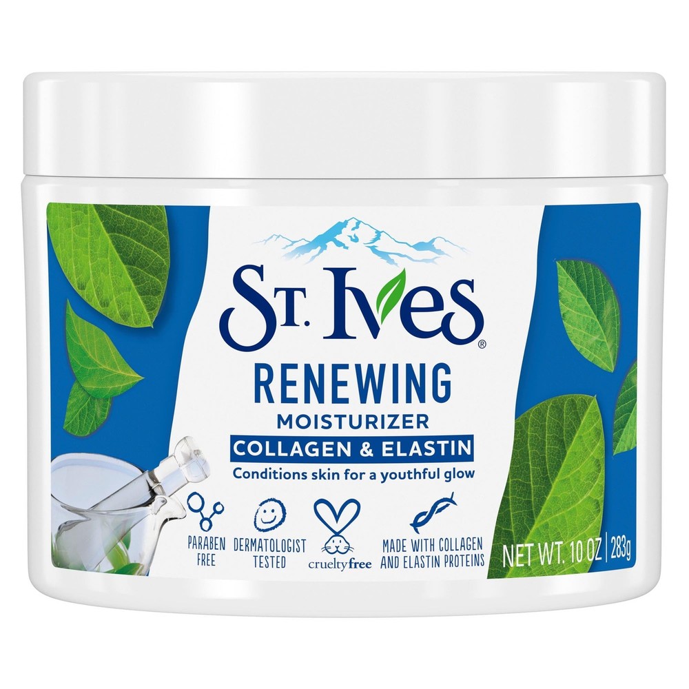 St. Ives Collagen Elastin Face Moisturizer Renewing for Dry Skin 10oz (2 Pack)