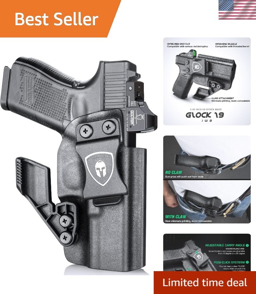 Optic Cut IWB Kydex Holster with Claw for Glock 17/19/43/43X Non-MOS Models