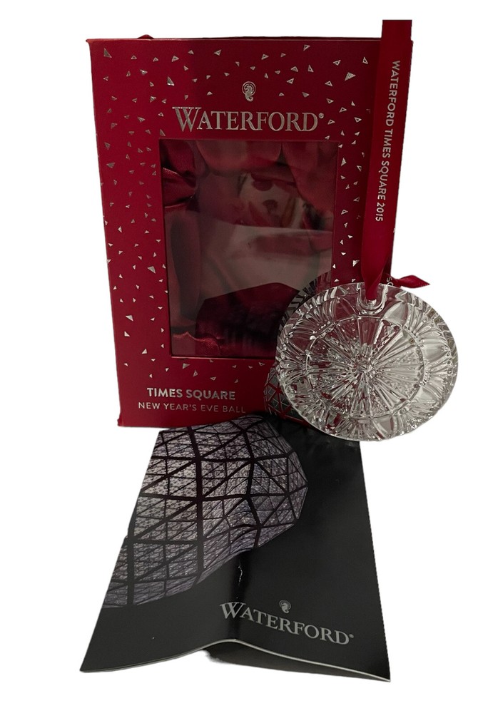 Waterford TIMES SQUARE New Years Ball Disk Ornament Gift Of Fortitude 2015 Rare-image