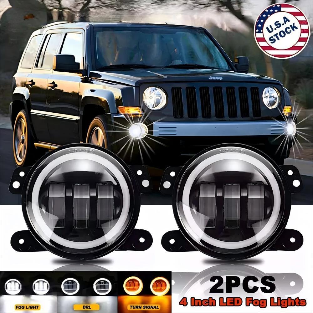 For Jeep Patriot 2007 2008 2009 2010 2017 Pair Bumper LED Fog Lights Fit