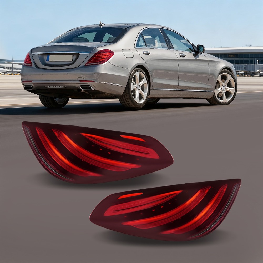 For 2013-2020 Mercedes-Benz S-Class W222 LED Tail Light Rear Brake Lamps (Pair)