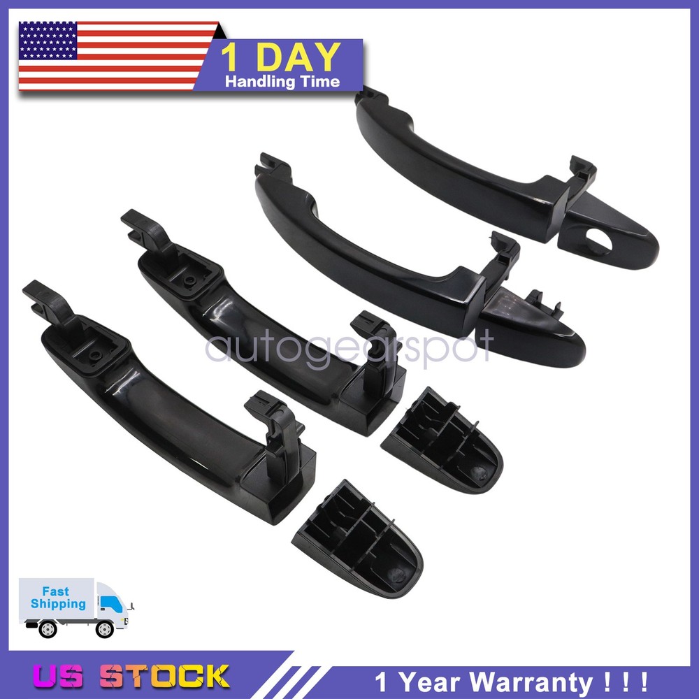Fits 12-21 Ford Ranger PMDH00305 Set of 4 Front-Rear Exterior Door Handle Black