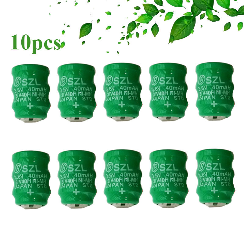 10PCS 3.6V 40mAh Rechargeable Batteries for PLC CNC Clock Power Backup