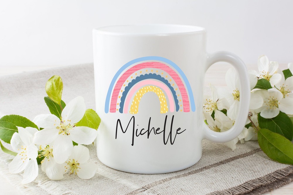 Personalised Mug Bridesmaid Mug Personalised Name Mug Mug Rainbow Mug Custom