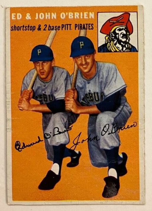 Ed & John O'Brien  1954 TOPPS card #139!  Excellent Condition!