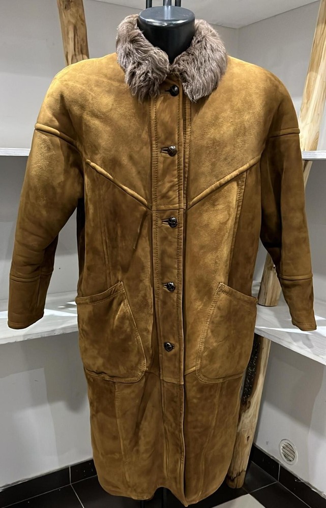 Smile Shearling Sheepskin Used Pre-owned Women Size 40 Brown XYM689L