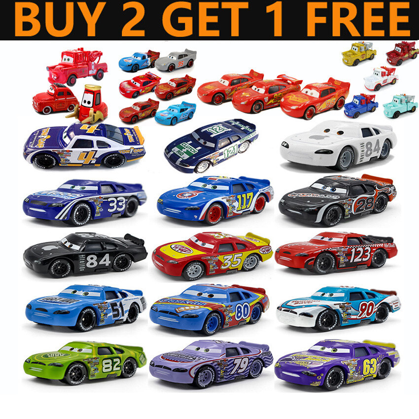 1:55 Diecast Lightning McQueen Disney Pixar Cars Gifts Toys Model Car Lot Loose