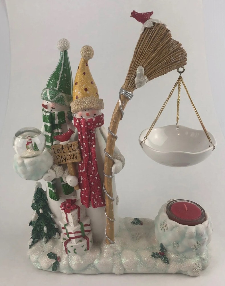 Yankee Candle Snowmen Snow Globe Hanging Tart Warmer for Christmas Winter Decor