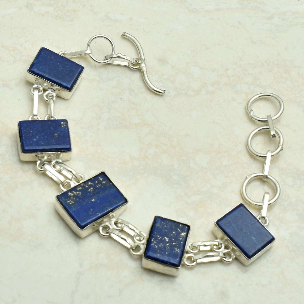 Lapis Lazuli Gemstone Ethnic Handmade Bracelet Jewelry 16 Gms AB 51257