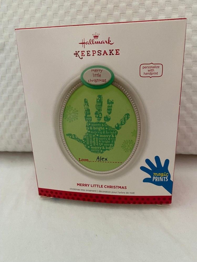 Hallmark Keepsake Merry Little Christmas Magic Prints  Ornament 2013- NIB