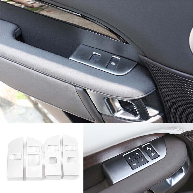 Matte Silver Window Lift Panel Trim for Land Rover Discovery 5 2019-2020 DX Glass