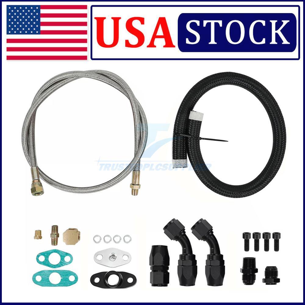 T3 T4 T70 T66 T04E Turbo Oil Feed Return Drain Line Hose Kit