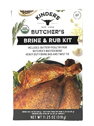 Butcher's Organic Turkey Brine and Rub Kit with Brining Bag, 11.25-ounces