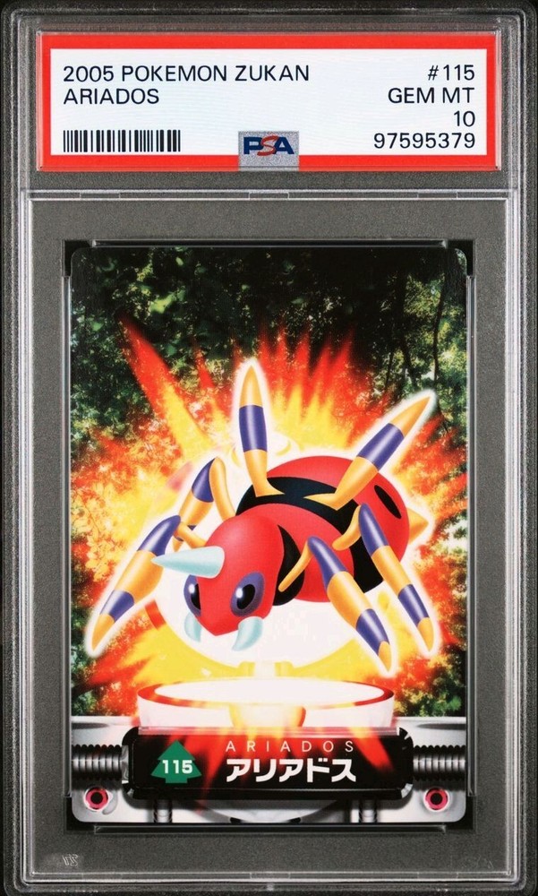 PSA 10 GEM MINT Ariados #115 Carddass Zukan Advanced Gen. Bandai Pokémon POP 1
