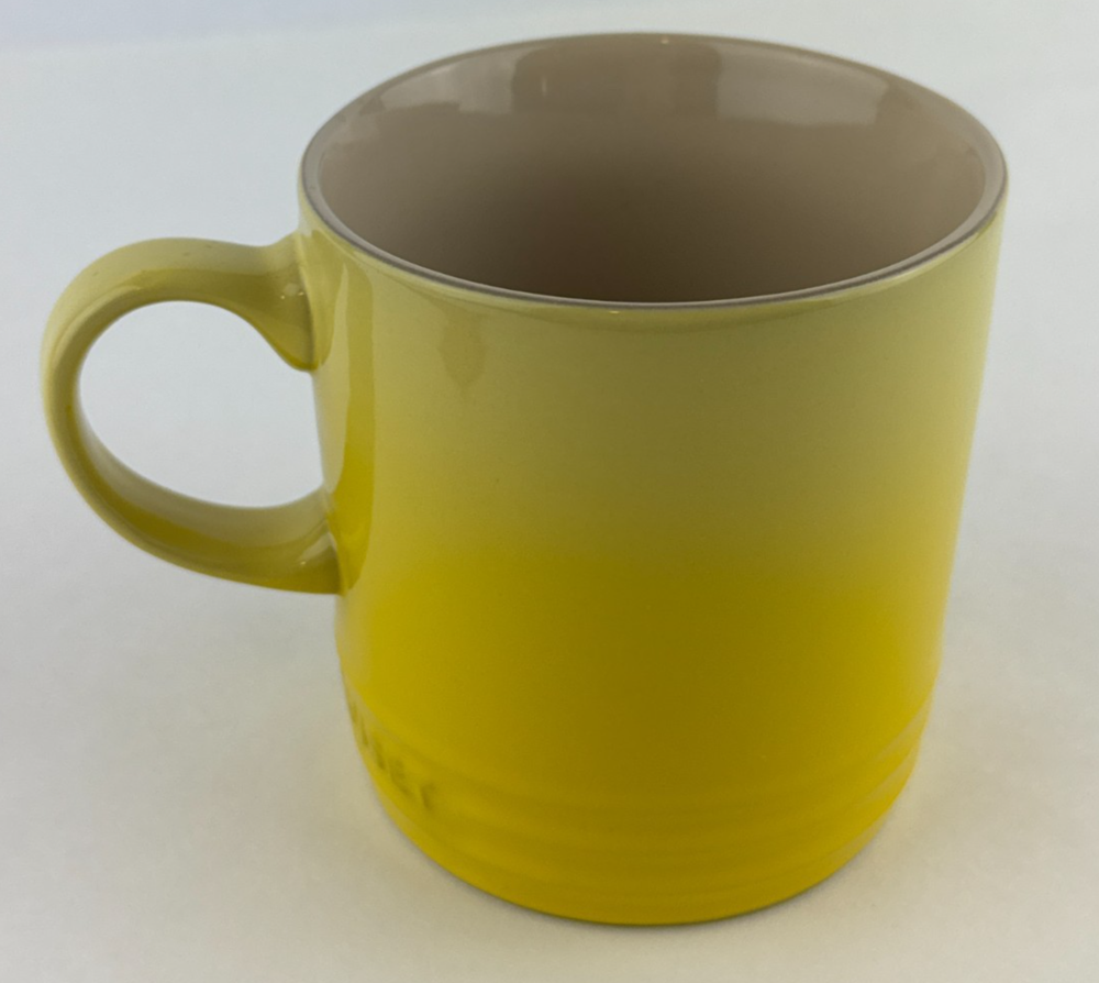 Le Creuset Yellow Stoneware Mug 12 oz Coffee Tea Ombré