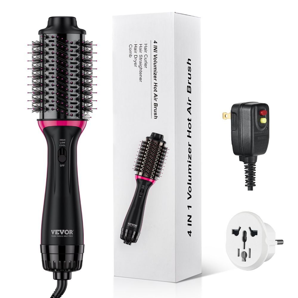Professional Dual Voltage Blow Dryer Brush with 2.56 Inch Oval Barrel