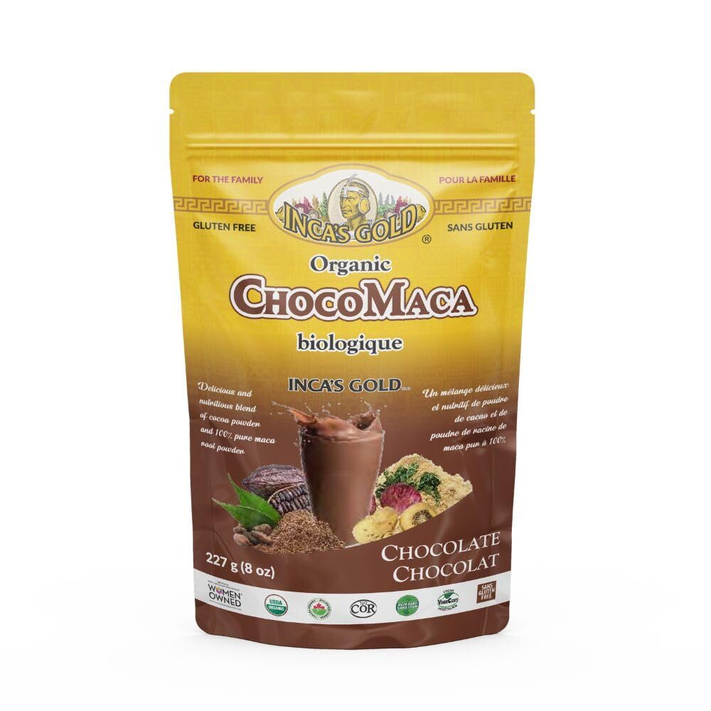 Organic Cocoa & Maca Powder, 227g, Delicious and Nutritious Adaptogenic Super...