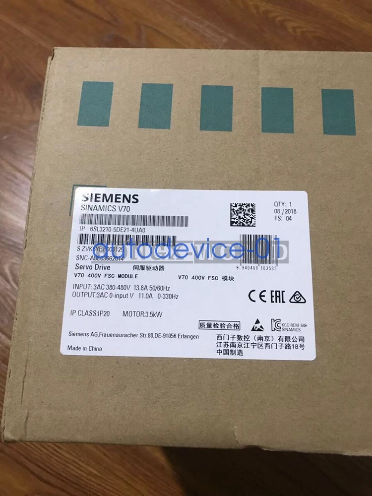 1PCS NEW SIEMENS Servo Driver 3.5KW 6SL3210-5DE21-4UA0 6SL3 210-5DE21-4UA0
