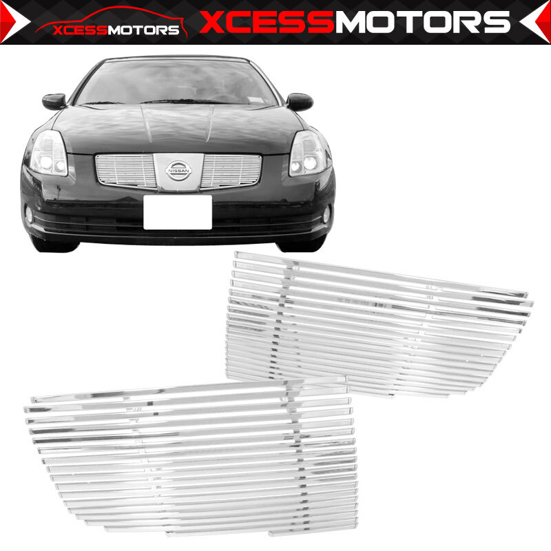 04-06 Nissan Maxima Chrome Hood Grille 2PC - Clearance Sale-image
