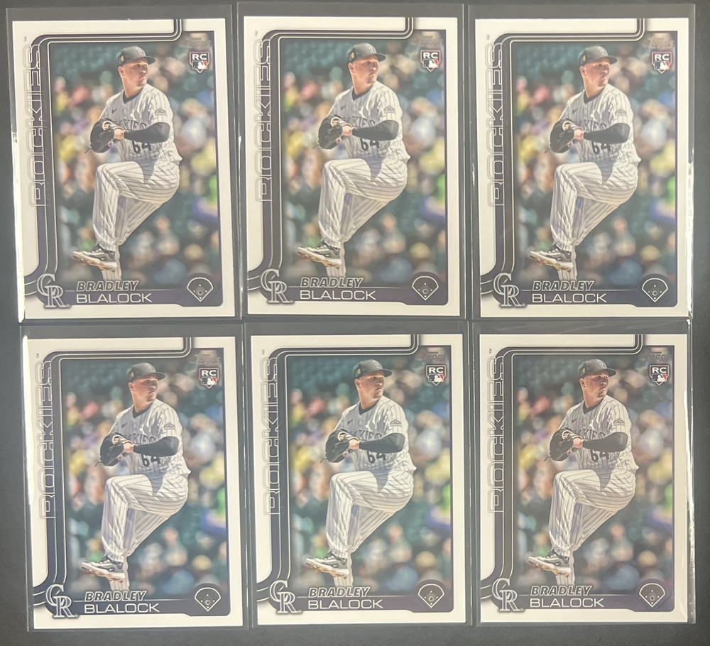 Bradley Blalock | 2025 Topps Series 1 Rookie Lot x6 - Colorado Rockies RR11