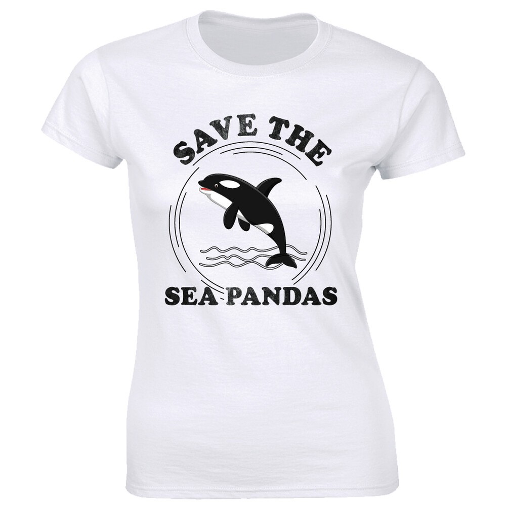 Save The Sea Pandas - Funny Whale Orca Dolphin Ocean Life Women's T-shirt Gift