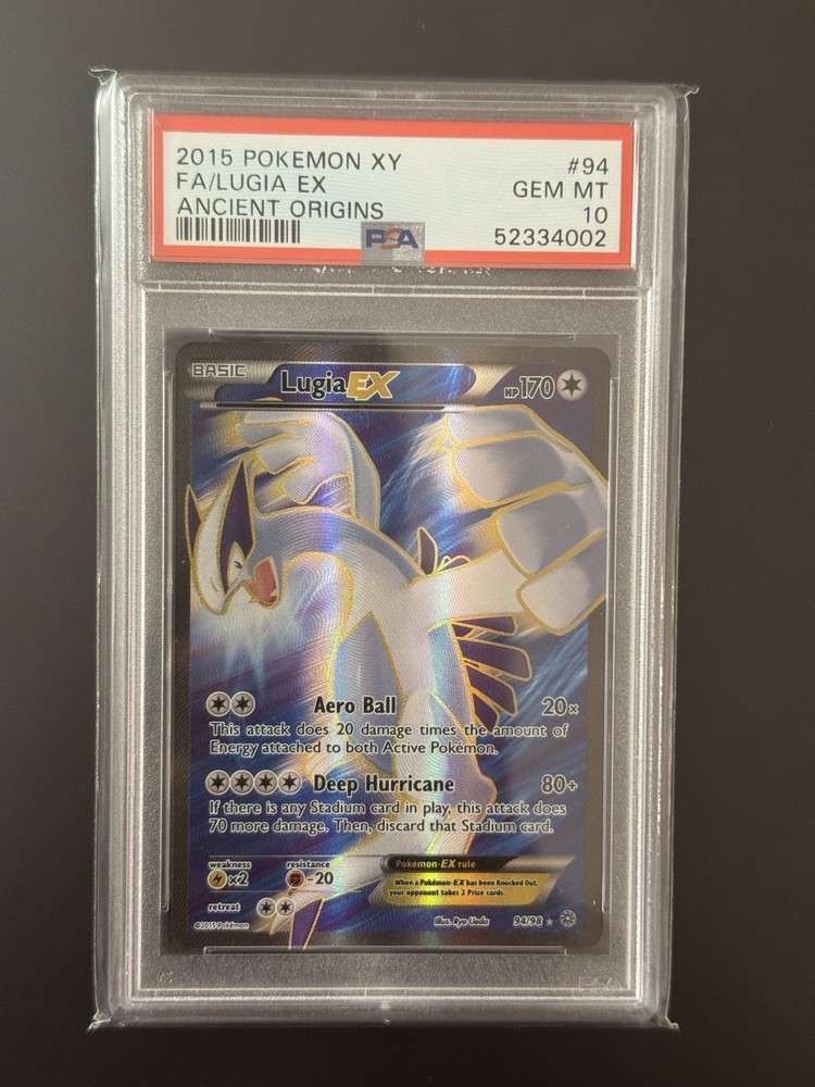 2015 POKEMON XY ANCIENT ORIGINS #94 FULL ART/LUGIA EX PSA 10 Gem Mint