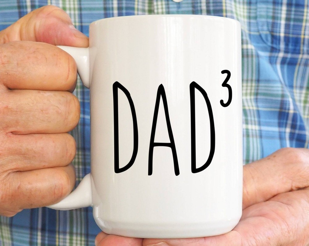 Custom Dad Of Three Mug Father Of Three Gift For Dad Funny Dad 3 Mug Daddy Mug