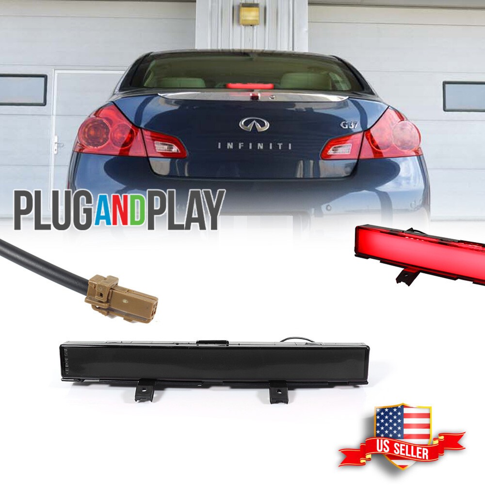 Smoked Red 3rd Brake Light LED Lamp for 2007-2013 Infiniti G25 G35 G37