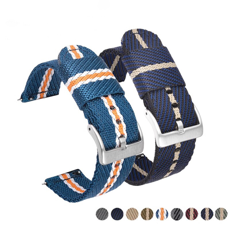 Quick Release 18mm 20mm 22mm 24mm Bracelet Nylon Woven Watch Band Replacement