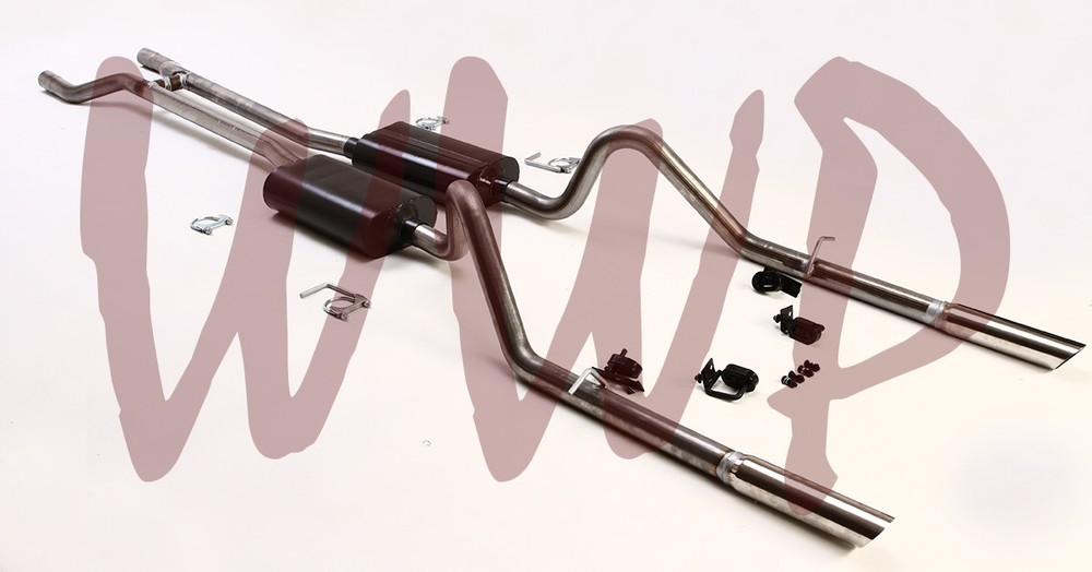 Stainless Steel Crossmember Back Exhaust Muffler System 66-67 Ford Fairlane V8