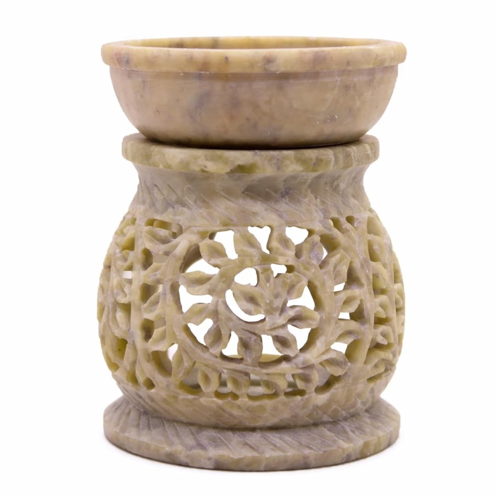 Marble Soapstone Candle Aroma Burner | Oil Diffuser | Tea Light Holder | Wax ...