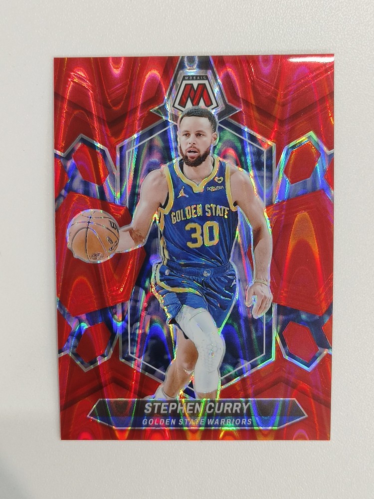 Stephen Curry 2023-24 Panini Mosaic Red Gamma Ray /299 Tectonic #3 Warriors -YO