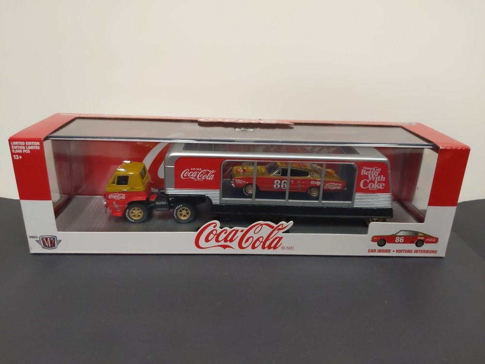 M2 Machines 1 64 Scale 1966 Dodge L600 COE and Charger HEMI Coca-Cola Edition