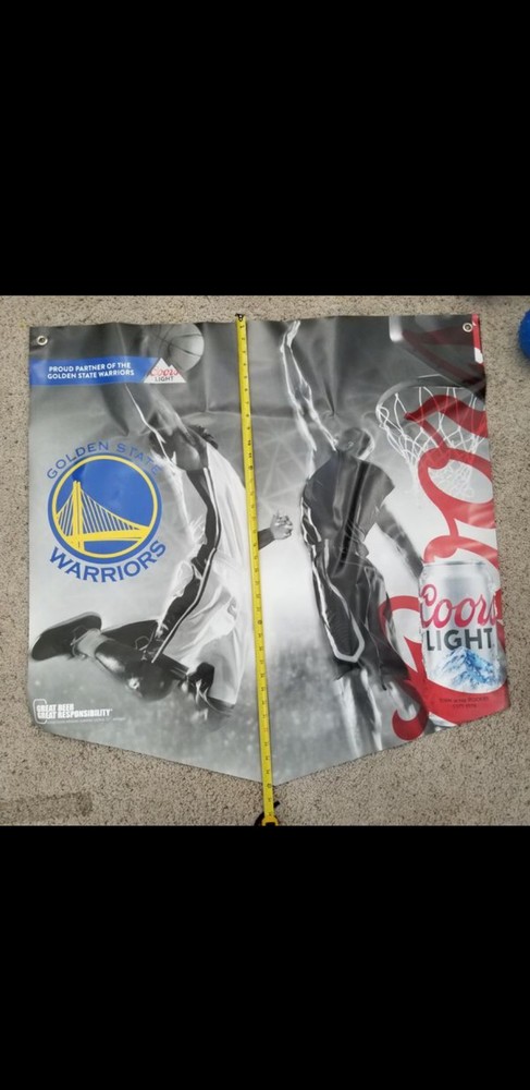 Golden state Warriors Coors light vinyl banner Christmas gift cyber Monday-image